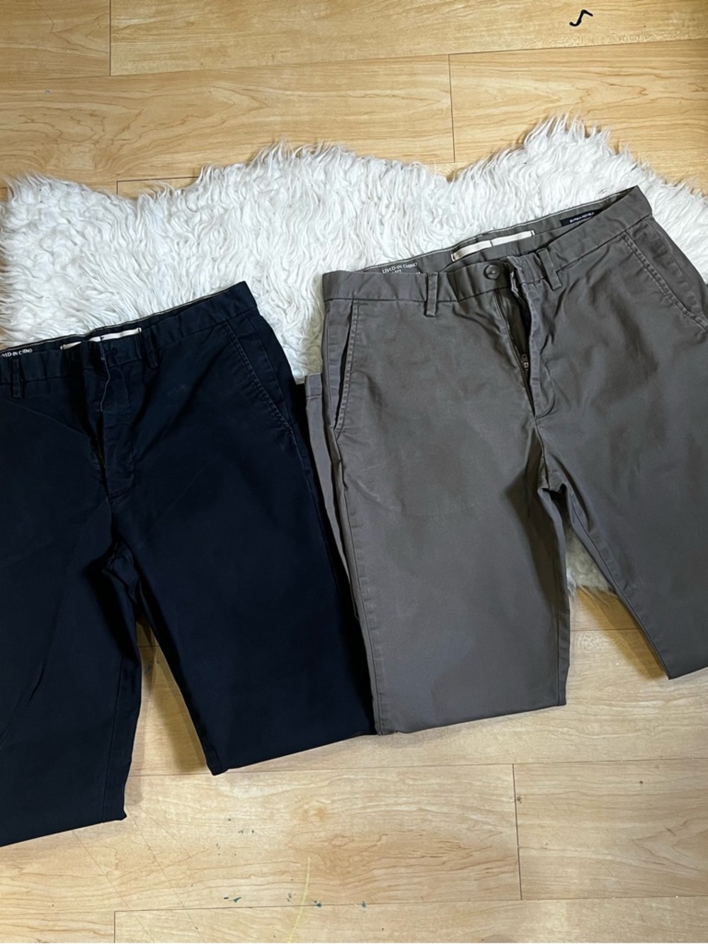 Men's Chino Pants - Black and Gray - Unbranded